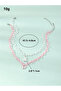 Pack of 2 -Girls Multi-Color Chain Necklaces with Gummy Bear and Butterfly Pendants - 8