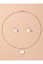 Girls White Daisy Flower Pendant Necklace and Earrings Set - 2