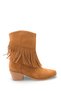 Adara Alma Women's Tasseled Western Boots 0012726 Tan Suede - 6