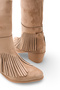 Nashira Mia Women's Tasseled Western Boots 0012844 Mink Suede - 6
