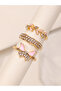 Girls Set of 3 - Embellished Adjustable Rings - 2