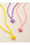 Pack of 3 - Girls Multi-Color Heart Pendant Necklaces - 5