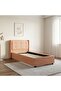 Maxillux Tuft 120X200 Upholstered Kids Bed With Usb-peach Pink, Engineered Wood, Fabric - 3
