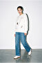 Ecru Oversize Printed Women's Sweatshirt - 2