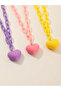 Pack of 3 - Girls Multi-Color Heart Pendant Necklaces - 6