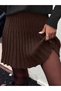 Women's Elastic Waist Pleated Women's Knitwear Mini Skirt Standard Sml Compatible Length 50 cm - 3