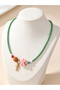 Girls Multi-Color Starfish and Fish Charm Beaded Necklace