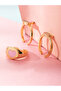 Girls Set of 3 - Heart Rainbow Design Rings - 4