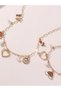 Girls Multi-Color Charm Necklace and Bracelet Set - 3