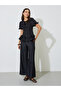 Black Ruffled Short Sleeve Top - 2