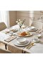 Oasis Bloom 32 Piece New Bone China Dinner Set -serves 6, Blue, Dinner Sets - 6