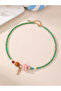 Girls Multi-Color Starfish and Fish Charm Beaded Necklace - 3