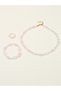 Girls Multi-Color Beaded Necklace, Bracelet and Ring Set - 3