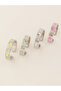 Pack of 4 - Moon and Star Detail Ring - 5