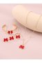 Girls Red Bow Charm Necklace, Bracelet, Ring and Earrings Set - 4