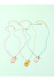 Pack of 3 - Girls Multi-Color Flower Charm Pendant Necklaces - 7
