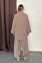Women's Mink Soft Textured Shirt Blouse Palazzo Trousers Triple Woven Set - 8