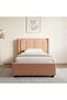 Maxillux Tuft 90X200 Upholstered Kids Bed With Usb-peach Pink, Engineered Wood, Fabric - 2