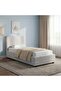 Maxillux Recta 90X200 Upholstered Kids Bed With Usb-grey, Engineered Wood, Fabric