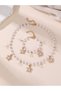 Girls White Starfish and Pearl Charms Necklace and Bracelet Set - 2