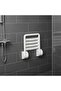 Folding Shower Seat - White, Acrylic, Corner Shelf, Bathroom Fixture Accessory - 5