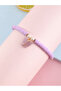 Girls Purple Sequin Butterfly Charm Beaded Bracelet