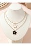 Pack of 2 -Girls Multi-Color Dainty Flower Pendant Necklaces - 3