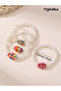 Pack of 4 - Girls White Pearl and Shell Bracelets - 5