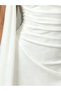 White One-Shoulder Chiffon Midi Dress - 5