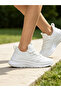Unisex White Textile Knit Sports Sneakers - 4