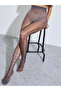 Grey Plaid Pattern Sheer Above Knee Tights