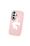 Samsung Galaxy S24 Fe Compatible Shock-Absorbing Camera Protected Pink Silicone Case Cat - 3