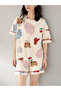 Printed T-Shirt And Shorts Pyjama Set - 3