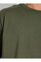 Olive Slogan Print Crew Neck Oversized T-Shirt - 4