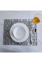 Gracie Foil Printed Placemat 33x45 Cm Gold Beige, 100% Polyester, Placemats