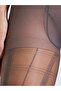 Grey Plaid Pattern Sheer Above Knee Tights - 3