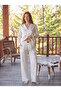 Buttoned Woven Satin Fabric Pajama Set - 2
