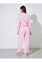 Pink Solid Long Sleeves T-Shirt and Wide leg Joggers Co-Ord Set - 5