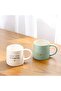 , Danube Essential 2 Piece New Bone China Mug Set-white/mint Green-370 Ml, Multi Color