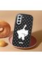 Samsung Galaxy S21 Fe Compatible Shock-Absorbing Black Silicone Case with Camera Protection Cat - 3