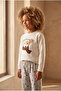 Children's Lovely Winter Doggy Ecru Pajama Set - 4