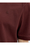 Rust Solid Cotton Polo - 5