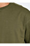Olive Graphic Print Crew Neck Oversized T-Shirt - 4