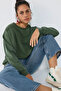 Crew Neck Basic Acid Washable Sweatshirt - 4