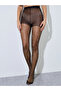 Black Floral Embroidered Sheer Above-Knee Tights