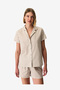 Women's Latte Short Sleeve Cotton Pyjama Set with Shorts