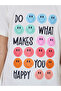 Girls Off White Graphic Print Regular Fit T-Shirt - 4
