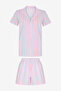 Women's Mix Short Sleeve Cotton Pyjama Set with Shorts - 5