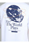 Men White Oversized Back Graphic Print Terry T-Shirt - 4