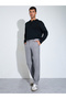 Grey Solid Regular Fit Trousers - 2